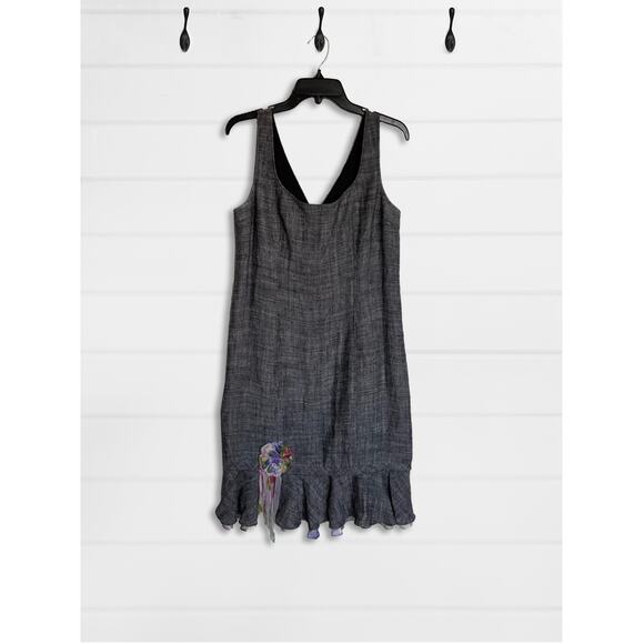 TERI JON Rickie Freeman Blk/white Tweed Sleeveless Dress Size 12 - Picture 1 of 7